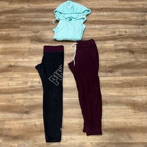Victoria’s Secret Pink Yoga Pants, Hoodie, and Jogger